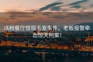 高檔餐廳驚現毛發事件，老板報警牽出驚天刑案！