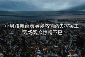 小男孩舞臺表演突然情緒失控罷工，現場觀眾驚愕不已