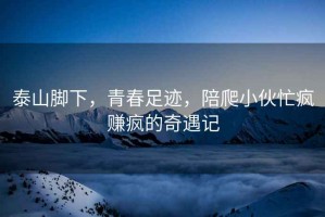 泰山腳下，青春足跡，陪爬小伙忙瘋賺瘋的奇遇記