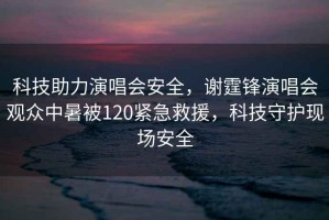 科技助力演唱會安全，謝霆鋒演唱會觀眾中暑被120緊急救援，科技守護現場安全