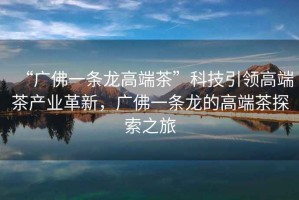 “廣佛一條龍高端茶”科技引領(lǐng)高端茶產(chǎn)業(yè)革新，廣佛一條龍的高端茶探索之旅