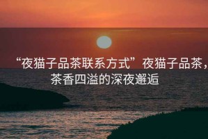 “夜貓子品茶聯(lián)系方式”夜貓子品茶，茶香四溢的深夜邂逅