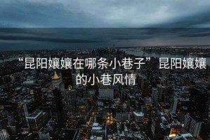 “昆陽孃孃在哪條小巷子”昆陽孃孃的小巷風情