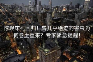 驚現床虱回歸！曾幾乎絕跡的害蟲為何卷土重來？專家緊急提醒！