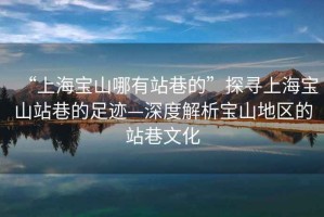 “上海寶山哪有站巷的”探尋上海寶山站巷的足跡—深度解析寶山地區的站巷文化