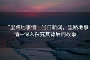 “里路地事情”當(dāng)日新聞，里路地事情—深入探究其背后的故事
