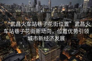 “武昌火車站巷子花街位置”武昌火車站巷子花街新動向，位置優(yōu)勢引領城市新經濟發(fā)展