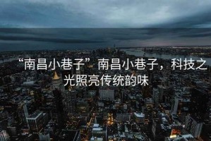 “南昌小巷子”南昌小巷子，科技之光照亮傳統韻味