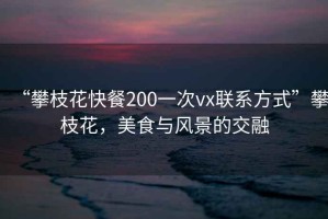 “攀枝花快餐200一次vx聯系方式”攀枝花，美食與風景的交融