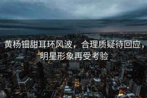 黃楊鈿甜耳環風波，合理質疑待回應，明星形象再受考驗