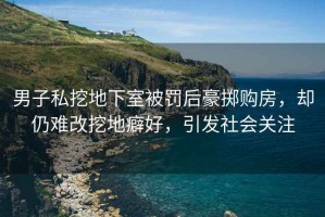 男子私挖地下室被罰后豪擲購房，卻仍難改挖地癖好，引發社會關注