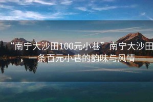 “南寧大沙田100元小巷”南寧大沙田，一條百元小巷的韻味與風(fēng)情