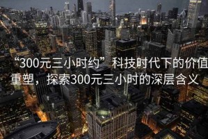 “300元三小時約”科技時代下的價值重塑，探索300元三小時的深層含義