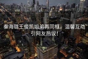 秦海璐王俊凱姐弟再同框，溫馨互動引網友熱議！