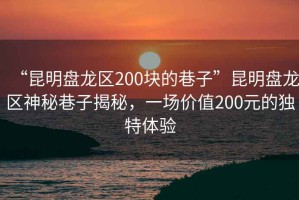 “昆明盤龍區(qū)200塊的巷子”昆明盤龍區(qū)神秘巷子揭秘，一場價值200元的獨特體驗