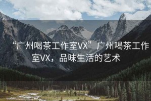 “廣州喝茶工作室VX”廣州喝茶工作室VX，品味生活的藝術