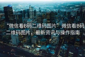 “微信看B碼二維碼圖片”微信看B碼二維碼圖片，最新資訊與操作指南