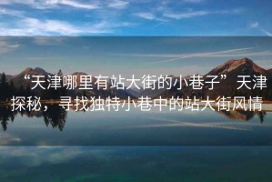 “天津哪里有站大街的小巷子”天津探秘，尋找獨特小巷中的站大街風情