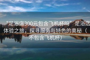 “足浴店300元包含飛機杯嗎”足浴店體驗之旅，探尋服務與特色的奧秘（不包含飛機杯）