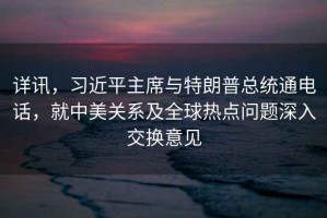 詳訊，習(xí)近平主席與特朗普總統(tǒng)通電話(huà)，就中美關(guān)系及全球熱點(diǎn)問(wèn)題深入交換意見(jiàn)