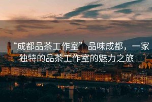 “成都品茶工作室”品味成都，一家獨特的品茶工作室的魅力之旅