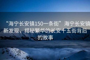 “海寧長安鎮150一條街”海寧長安鎮新發現，揭秘繁華的長安十五街背后的故事