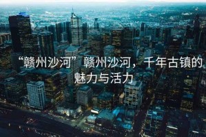 “贛州沙河”贛州沙河，千年古鎮的魅力與活力