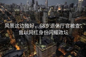 風景這邊獨好，68歲退休廳官被查，曾以網(wǎng)紅身份閃耀政壇