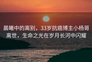 晨曦中的離別，33歲抗癌博主小楊哥離世，生命之光在歲月長(zhǎng)河中閃耀