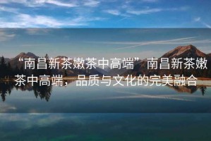 “南昌新茶嫩茶中高端”南昌新茶嫩茶中高端，品質與文化的完美融合
