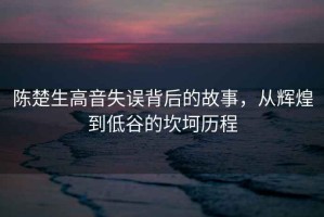 陳楚生高音失誤背后的故事，從輝煌到低谷的坎坷歷程