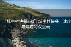 “城中村快餐200”城中村快餐，速度與味道的雙重奏