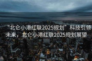 “北侖小港紅聯2025規劃”科技引領未來，北侖小港紅聯2025規劃展望