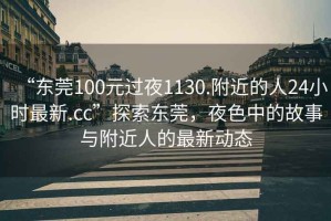 “東莞100元過夜1130.附近的人24小時最新.cc”探索東莞，夜色中的故事與附近人的最新動態