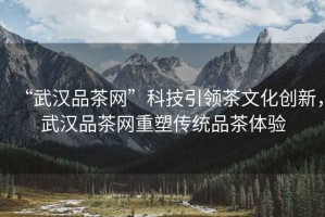 “武漢品茶網”科技引領茶文化創新，武漢品茶網重塑傳統品茶體驗