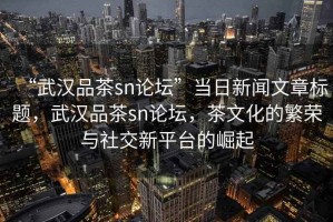 “武漢品茶sn論壇”當(dāng)日新聞文章標(biāo)題，武漢品茶sn論壇，茶文化的繁榮與社交新平臺(tái)的崛起