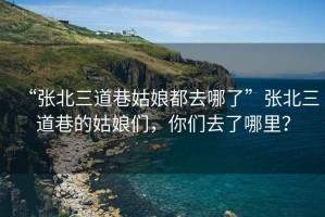 “張北三道巷姑娘都去哪了”張北三道巷的姑娘們，你們?nèi)チ四睦铮? title=