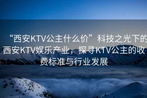 “西安KTV公主什么價”科技之光下的西安KTV娛樂產(chǎn)業(yè)，探尋KTV公主的收費標準與行業(yè)發(fā)展