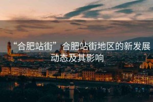 “合肥站街”合肥站街地區的新發展動態及其影響