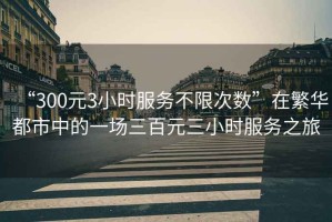 “300元3小時服務(wù)不限次數(shù)”在繁華都市中的一場三百元三小時服務(wù)之旅