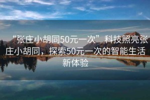 “張莊小胡同50元一次”科技照亮張莊小胡同，探索50元一次的智能生活新體驗