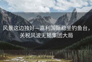 風景這邊獨好—嘉利國際穩坐釣魚臺，關稅風波無損集團大局