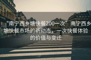 “南寧西鄉塘快餐200一次”南寧西鄉塘快餐市場的新動態，一次快餐體驗的價值與變遷