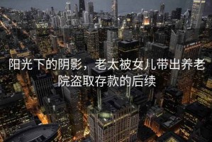 陽光下的陰影，老太被女兒帶出養老院盜取存款的后續