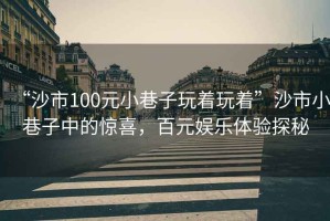 “沙市100元小巷子玩著玩著”沙市小巷子中的驚喜，百元娛樂體驗探秘