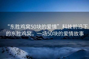 “東勝雞窩50塊的愛情”科技前沿下的東勝雞窩，一場50塊的愛情故事