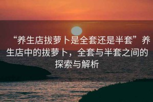 “養生店拔蘿卜是全套還是半套”養生店中的拔蘿卜，全套與半套之間的探索與解析