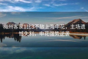 梅州客家1比3不敵上海申花，主場遺憾失利，申花強勢逆襲