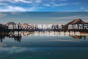 “曲靖100元小巷有哪幾條”曲靖百元小巷探秘，那些隱藏的美食勝地