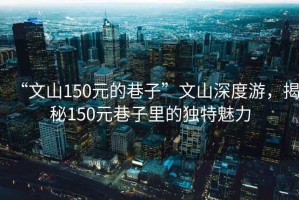 “文山150元的巷子”文山深度游，揭秘150元巷子里的獨特魅力